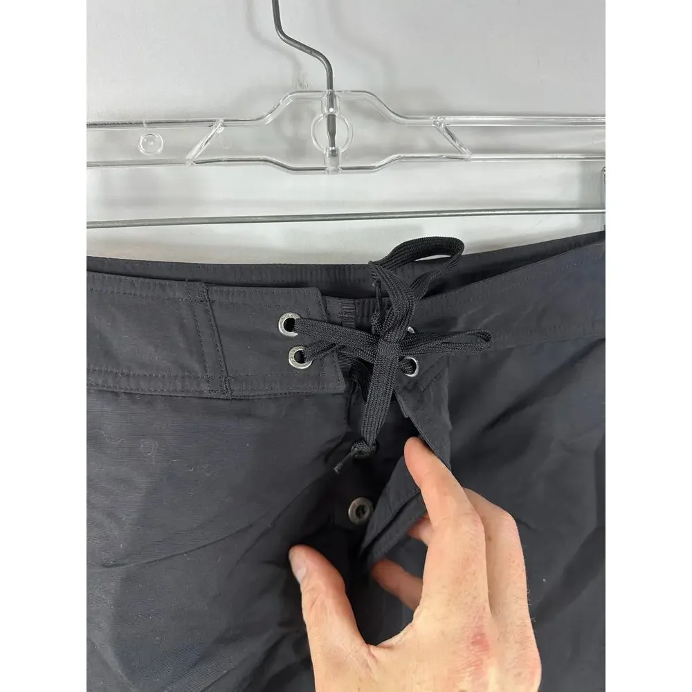 Patagonia Mens Paddler Board Shorts Black Nylon Size 38